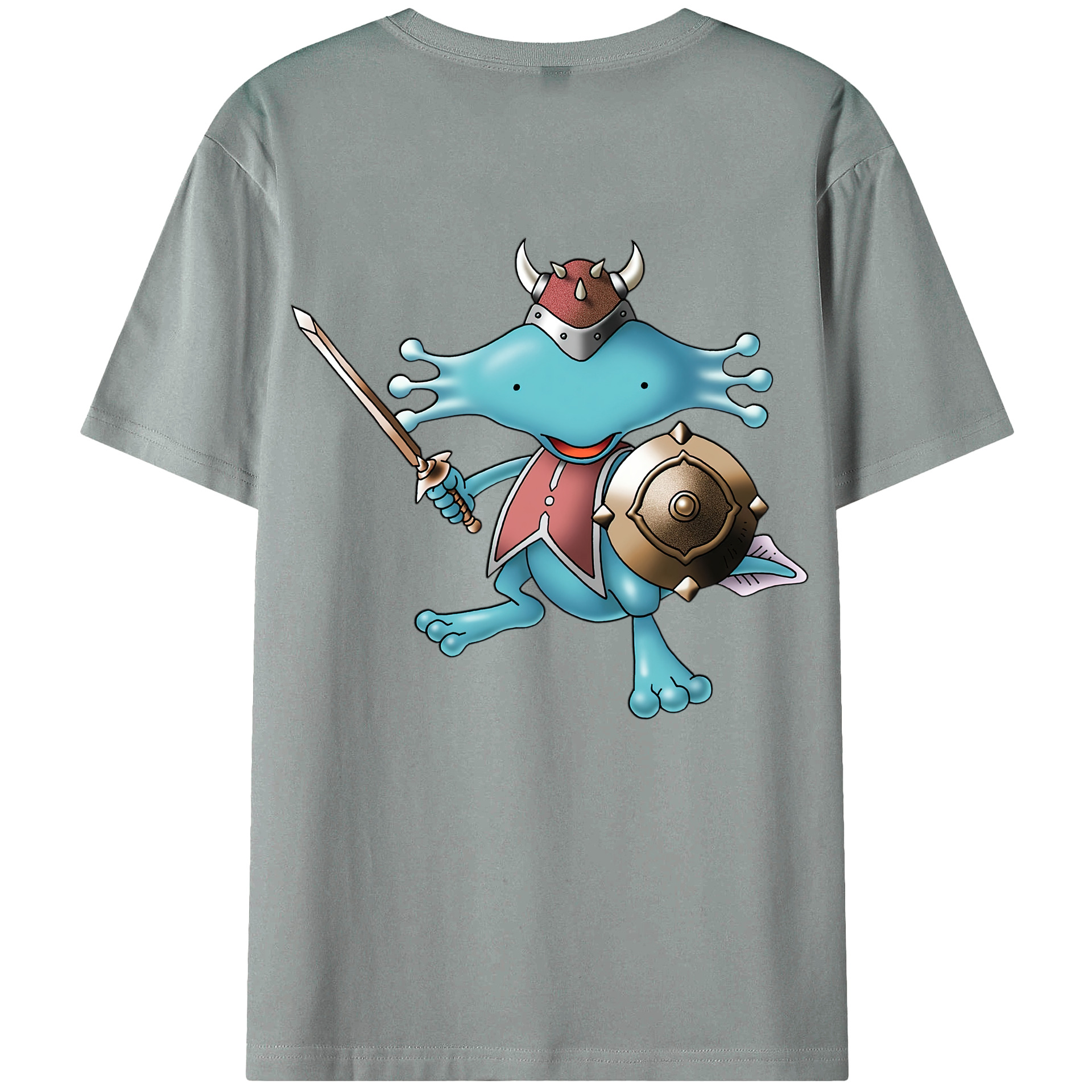 （画像用） ドラゴンクエスト Doragon Kuesuto Dragon Quest 綿100％ メンズ半袖Tシャツ（バックプリント） 通気性